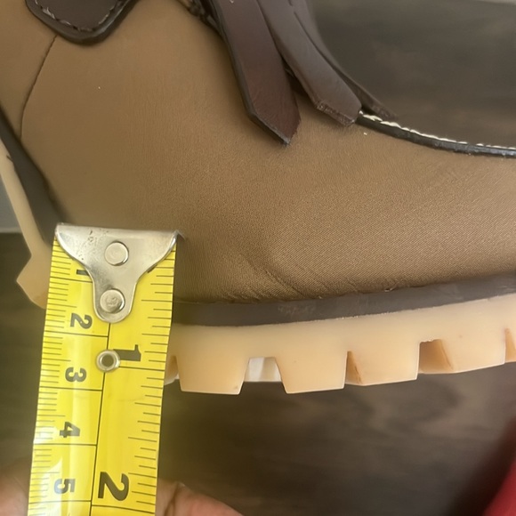 Tory Burch Brown and Tan Heeled Boots with High Stiletto Heel and Unique Design - Picture 12 of 14